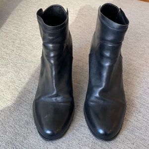 M. Gemi Black Leather Booties